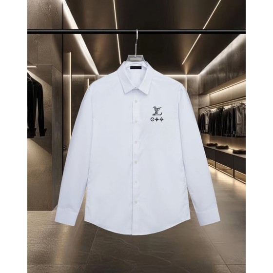 Louis Vuitton classic long-sleeved shirt with embroidered logo on the chest